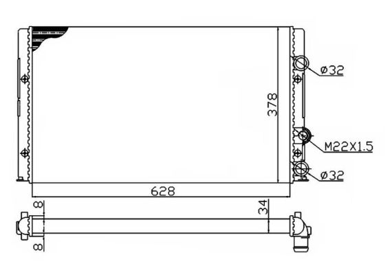 Radiator, racire motor 50457A NRF