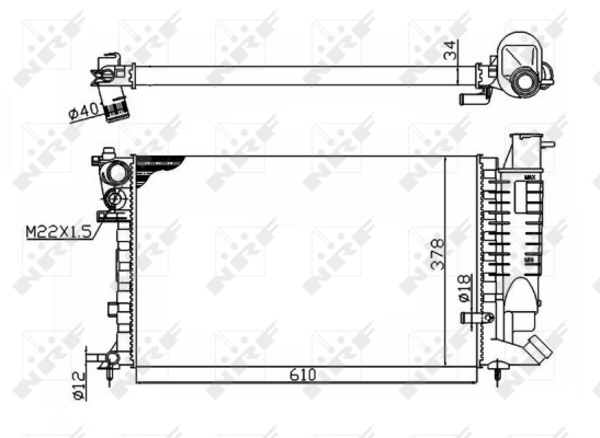 Radiator, racire motor 50475 NRF