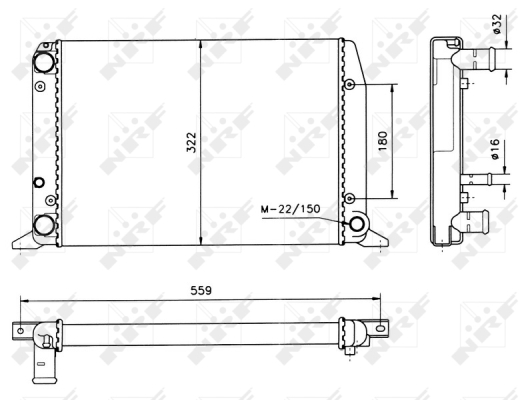 Radiator, racire motor 50514 NRF