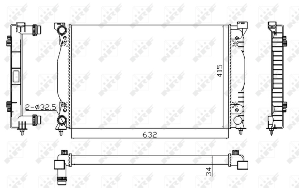 Radiator, racire motor 50539A NRF