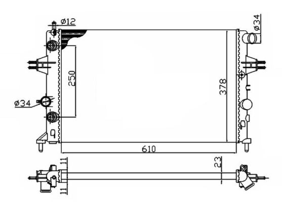 Radiator, racire motor 50562A NRF