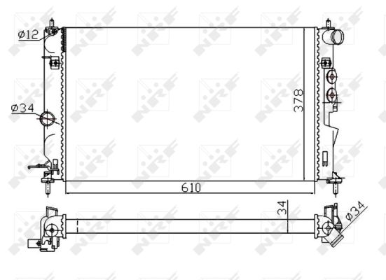 Radiator, racire motor 50563A NRF