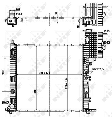 Radiator, racire motor 50581 NRF