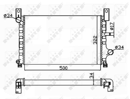 Radiator, racire motor 506224 NRF