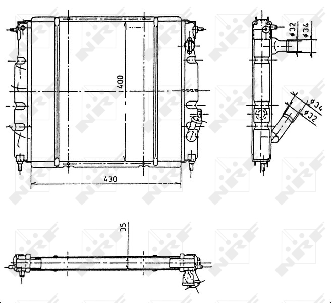 Radiator, racire motor 507344 NRF
