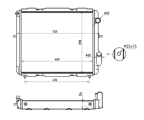 Radiator, racire motor 507345A NRF