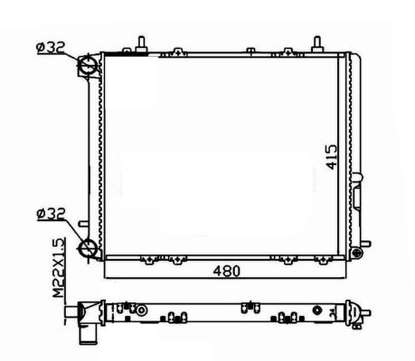 Radiator, racire motor 507352A NRF