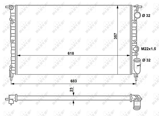 Radiator, racire motor 507465 NRF