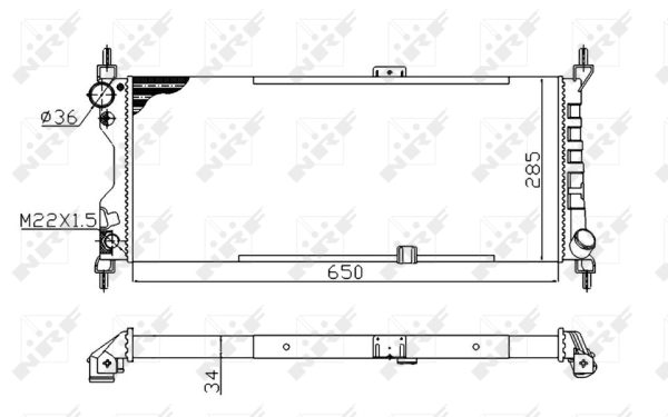 Radiator, racire motor 507522A NRF