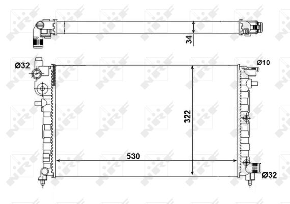 Radiator, racire motor 509502A NRF