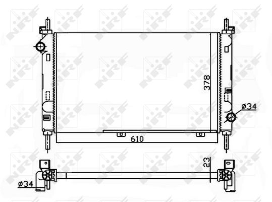 Radiator, racire motor 509528A NRF