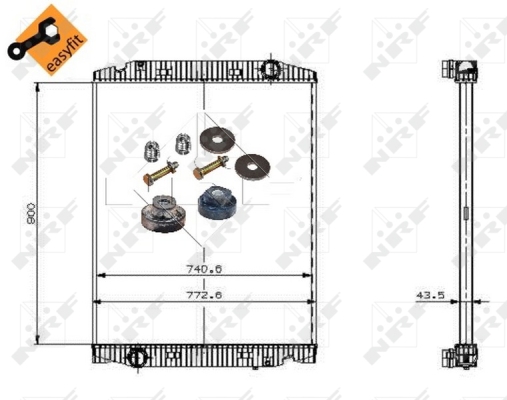 Radiator, racire motor 509568 NRF