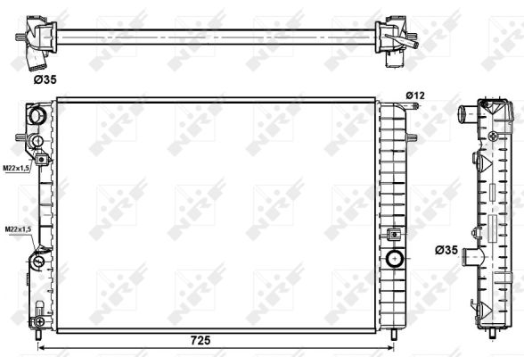 Radiator, racire motor 509689 NRF