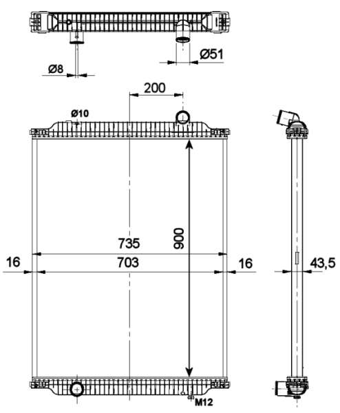 Radiator, racire motor 509700 NRF