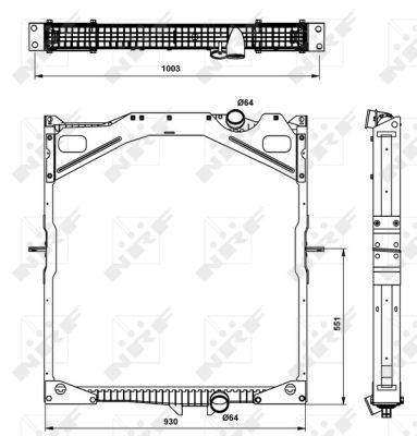 Radiator, racire motor 509702 NRF