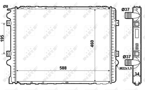 Radiator, racire motor 509710 NRF