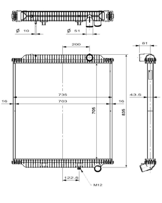 Radiator, racire motor 509798 NRF