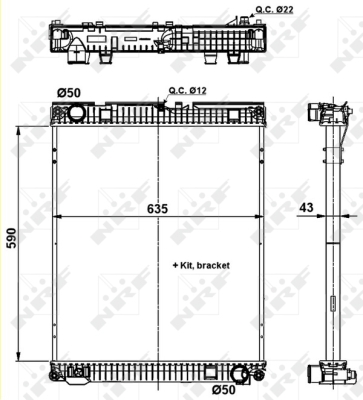 Radiator, racire motor 509873 NRF