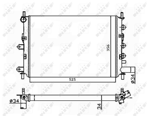 Radiator, racire motor 514436A NRF