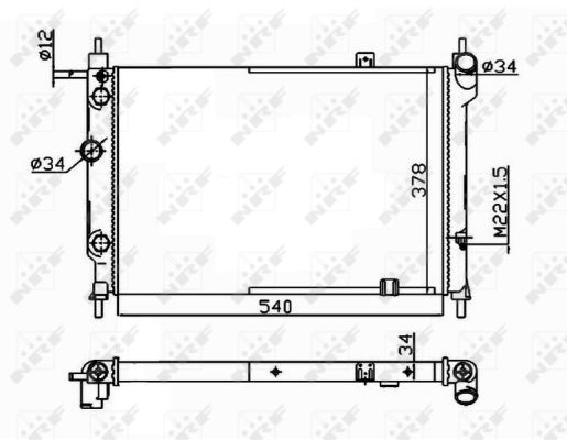 Radiator, racire motor 514647 NRF