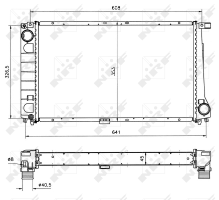 Radiator, racire motor 51568 NRF