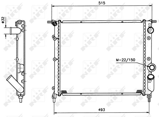 Radiator, racire motor 516259 NRF