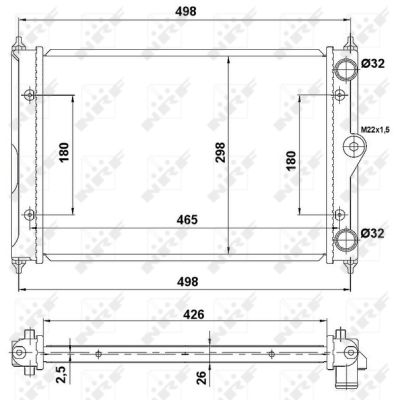 Radiator, racire motor 519505 NRF