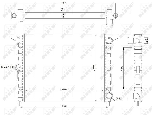 Radiator, racire motor 519523 NRF