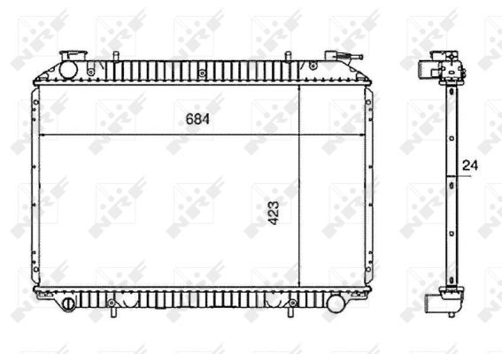 Radiator, racire motor 519534 NRF