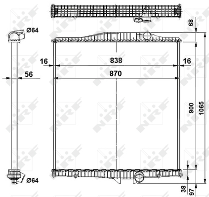 Radiator, racire motor 519702 NRF