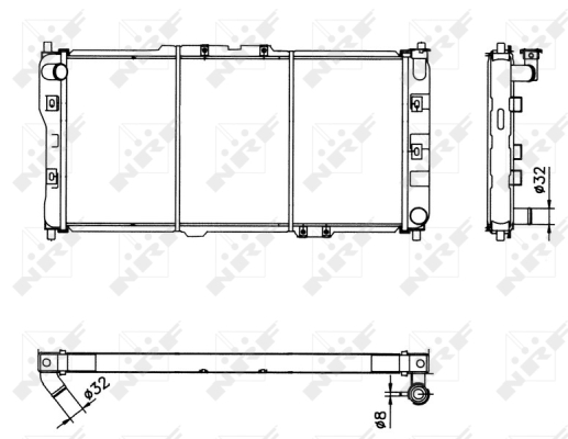 Radiator, racire motor 52017 NRF