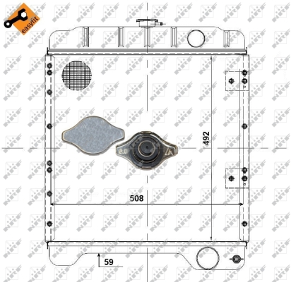 Radiator, racire motor 52104 NRF