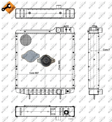 Radiator, racire motor 52130 NRF