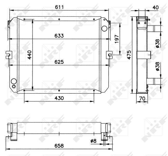 Radiator, racire motor 52202 NRF