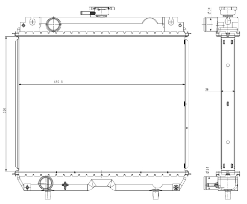 Radiator, racire motor 530006 NRF