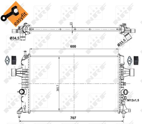 Radiator, racire motor 53000 NRF