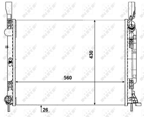 Radiator, racire motor 53001 NRF