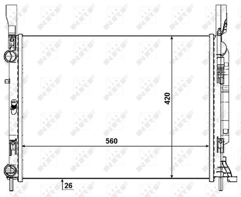 Radiator, racire motor 53004 NRF