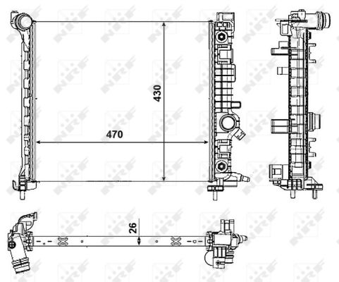 Radiator, racire motor 53008 NRF