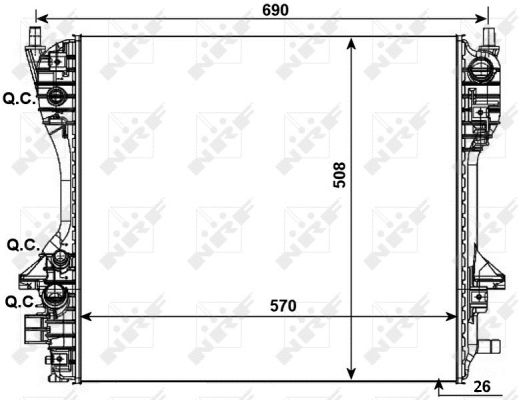 Radiator, racire motor 53012 NRF