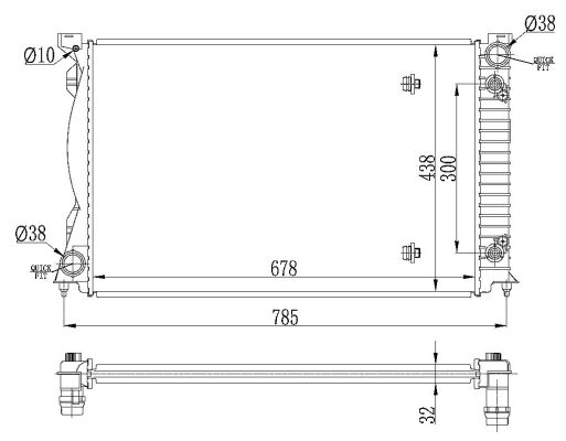 Radiator, racire motor 53023 NRF