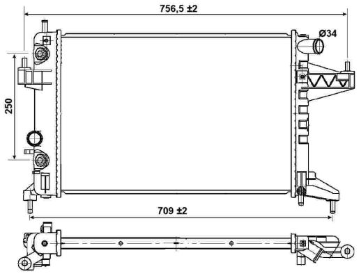 Radiator, racire motor 53035 NRF