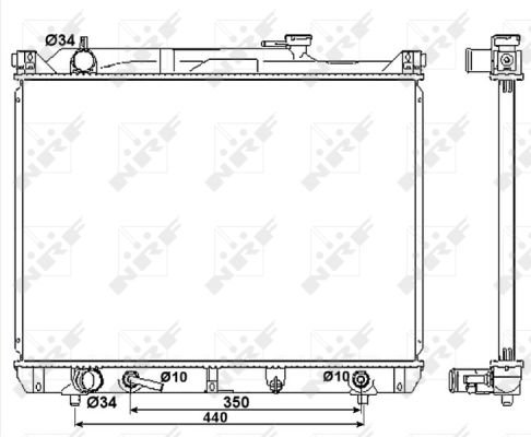 Radiator, racire motor 53037 NRF