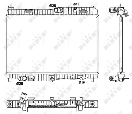 Radiator, racire motor 53043 NRF