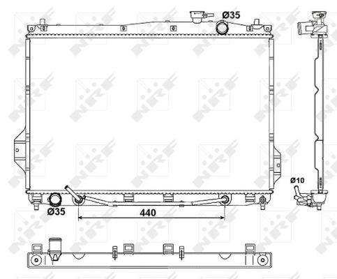 Radiator, racire motor 53050 NRF