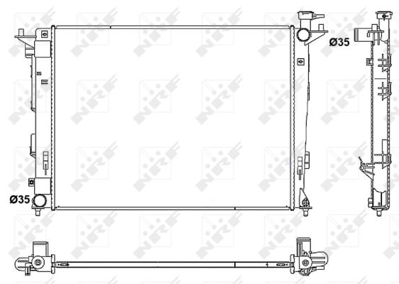 Radiator, racire motor 53052 NRF