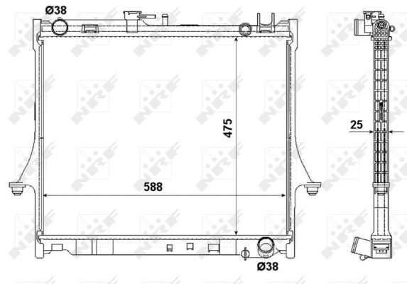 Radiator, racire motor 53055 NRF