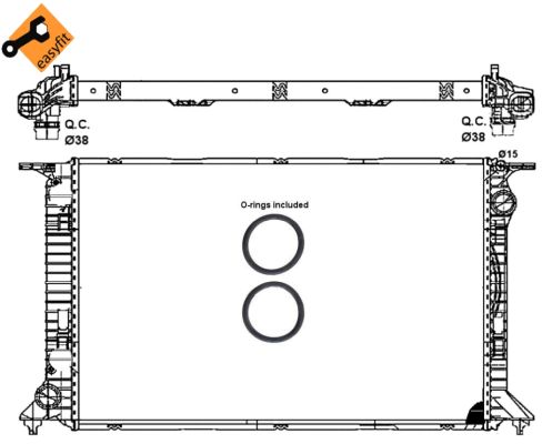 Radiator, racire motor 53064 NRF