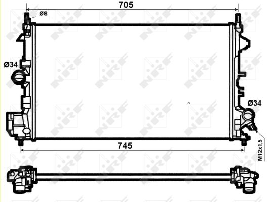 Radiator, racire motor 53074 NRF