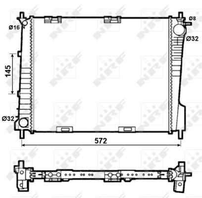 Radiator, racire motor 53077 NRF